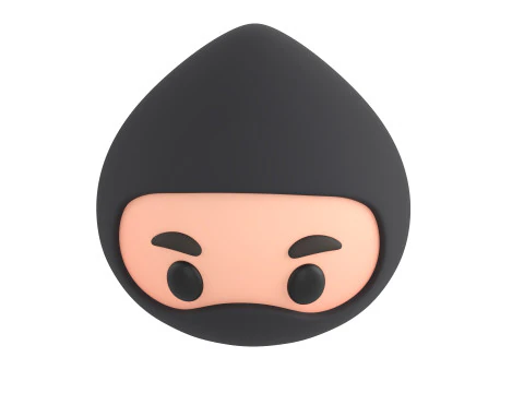 Prop297 Ninja Head 3D Model