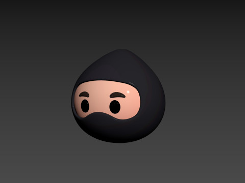 Prop297 Ninja Head 3D Model