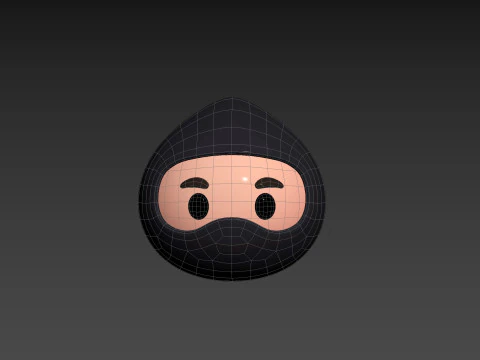 Prop297 Ninja Head 3D Model