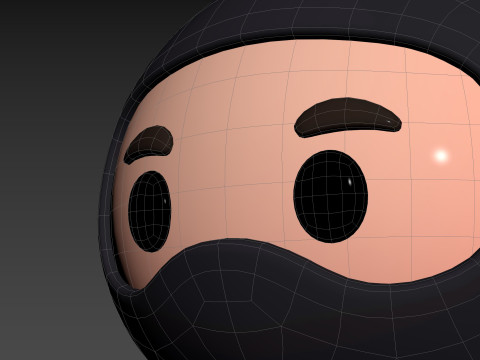 Prop297 Ninja Head 3D Model