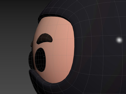 Prop297 Ninja Head 3D Model