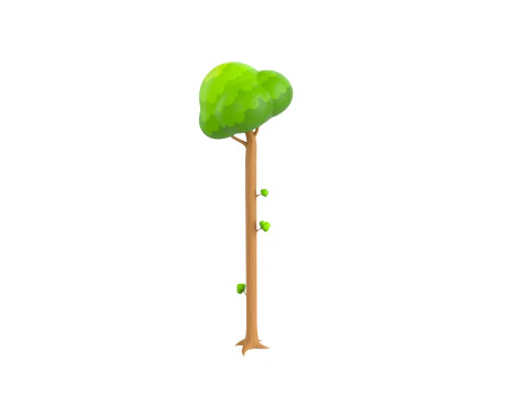 Prop302 Modular Tree 3D Model