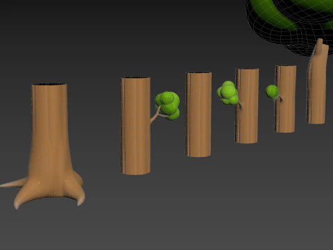 Prop302 Modular Tree 3D Model