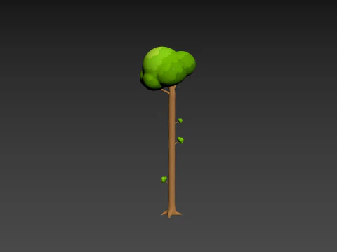 Prop302 Modular Tree 3D Model