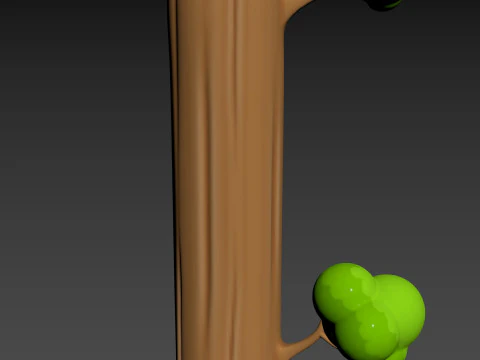 Prop302 Modular Tree 3D Model