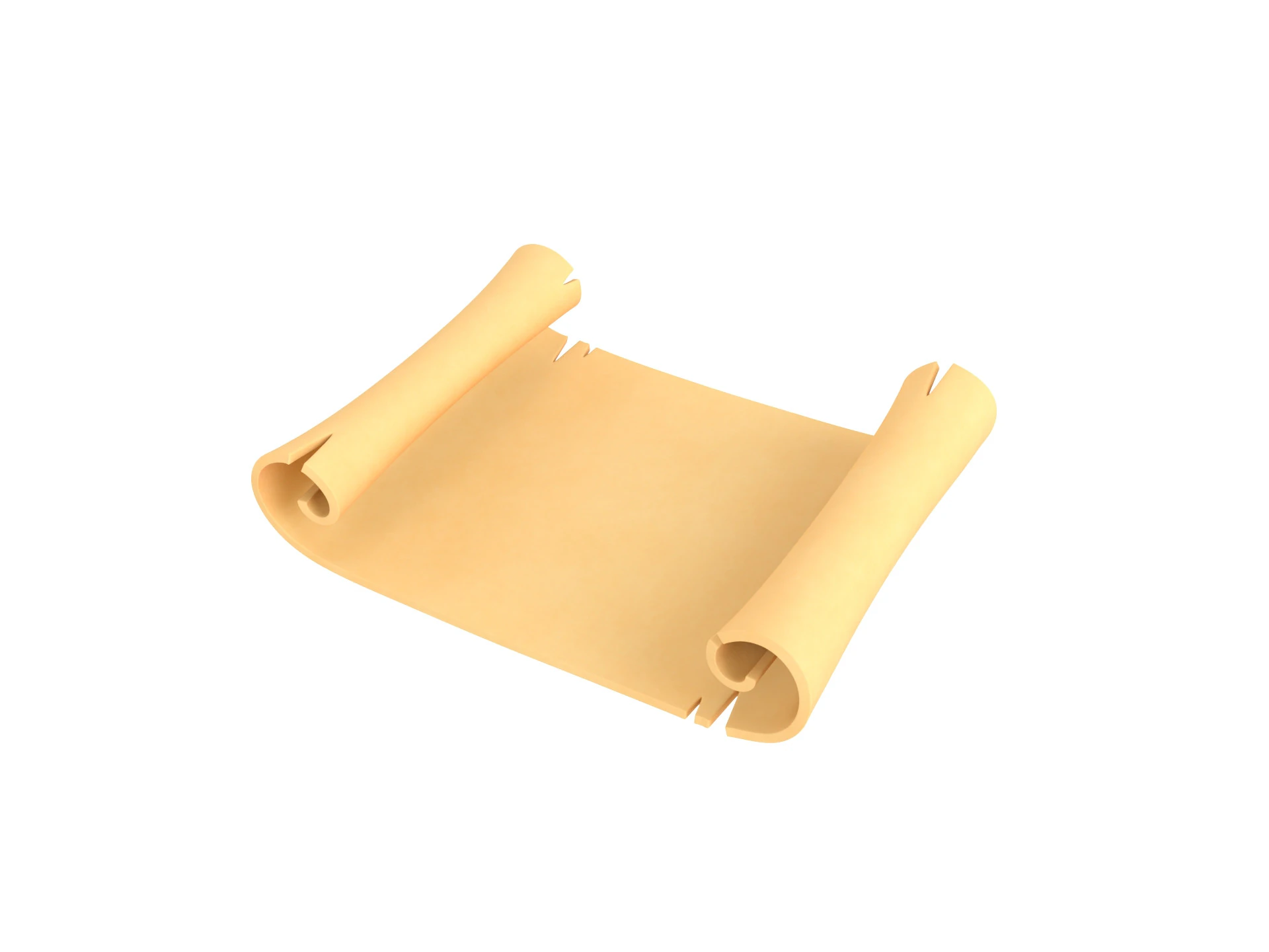 Prop304 Scroll Paper 3D Model .c4d .max .obj .3ds .fbx .stl .blend 