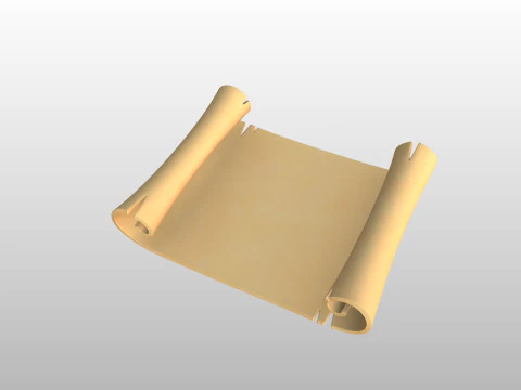 Prop304 Scroll Paper 3D Model