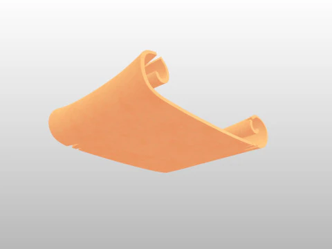 Prop304 Scroll Paper 3D Model