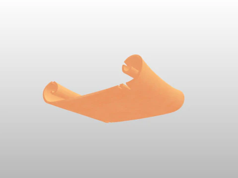 Prop304 Scroll Paper 3D Model