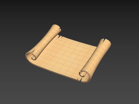 Prop304 Scroll Paper 3D Model