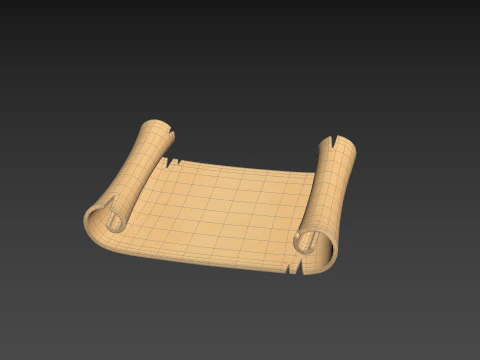 Prop304 Scroll Paper 3D Model