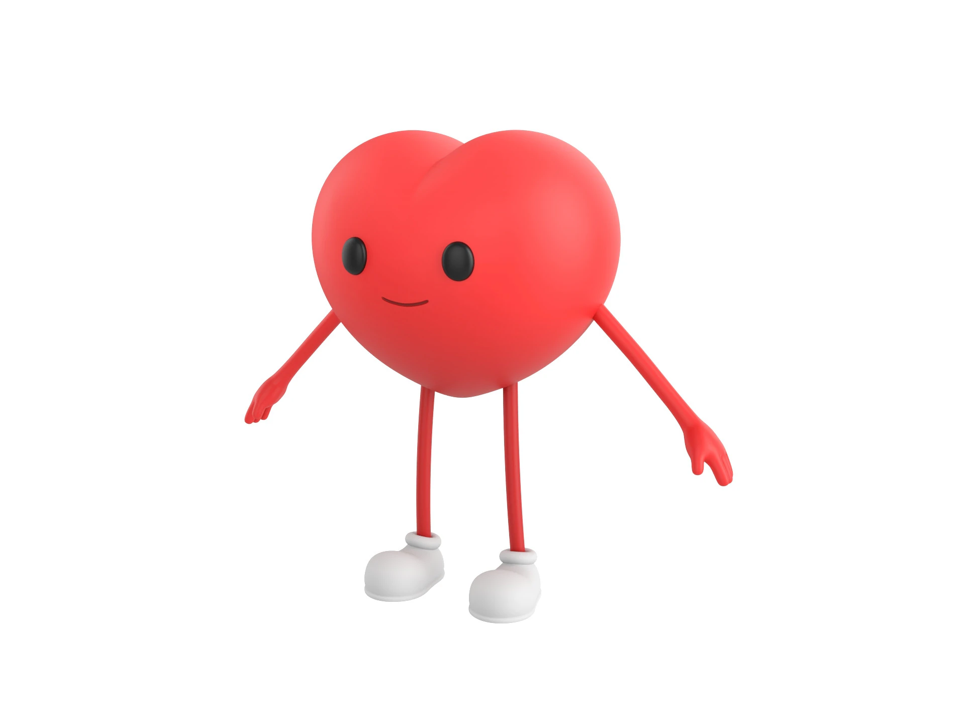 Character319 Heart Character 3D Model .c4d .max .obj .3ds .fbx .stl .blend 