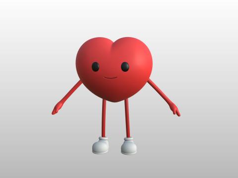 Character319 Heart Character 3D Model