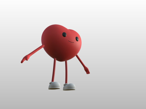 Character319 Heart Character 3D Model