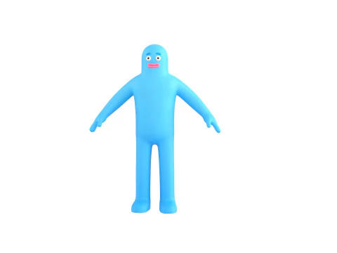 Character320 Blue Guy 3D Model
