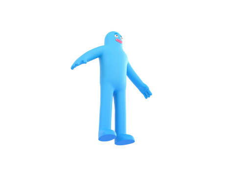 Character320 Blue Guy 3D 모델