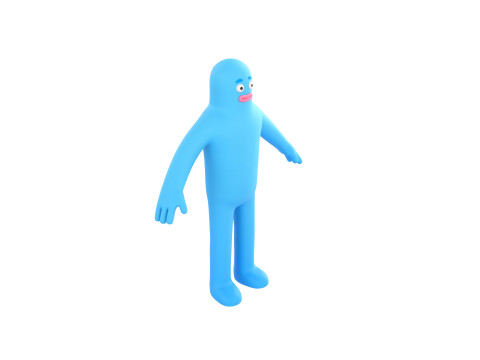 Character320 Blue Guy 3D 모델