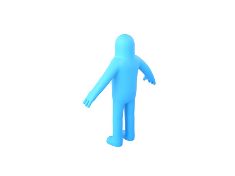 Character320 Blue Guy 3D 모델