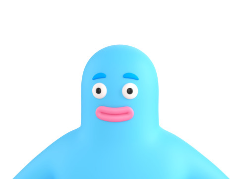 Character320 Blue Guy 3D 모델