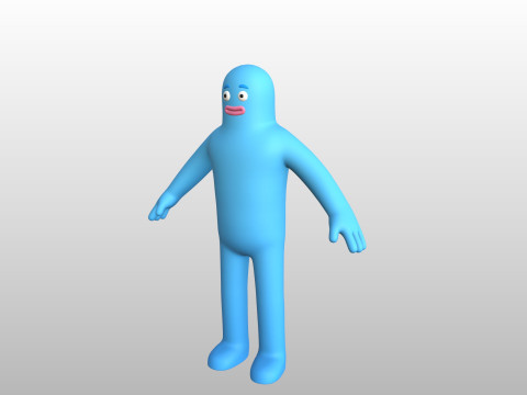 Character320 Blue Guy 3D 모델