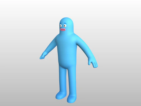 Character320 Blue Guy 3D Model