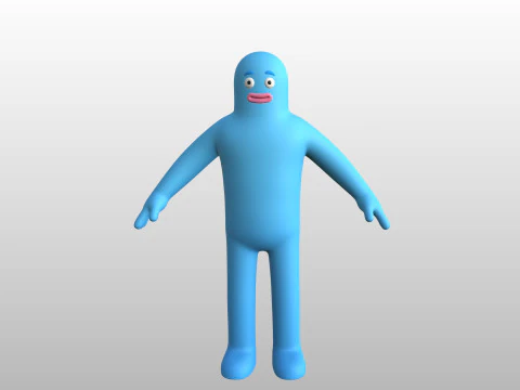 Character320 Blue Guy 3D Model