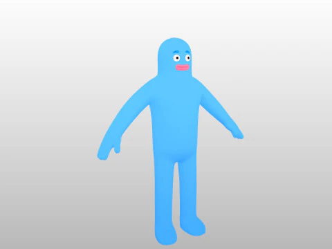 Character320 Blue Guy 3D Model