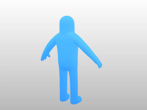 Character320 Blue Guy 3D Model