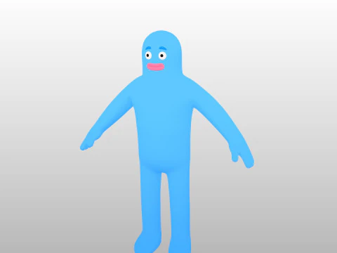 Character320 Blue Guy 3D Model