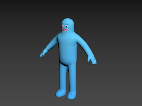 Character320 Blue Guy 3D Model
