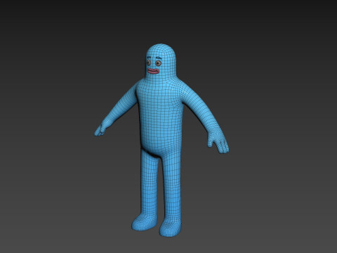 Character320 Blue Guy 3D 모델