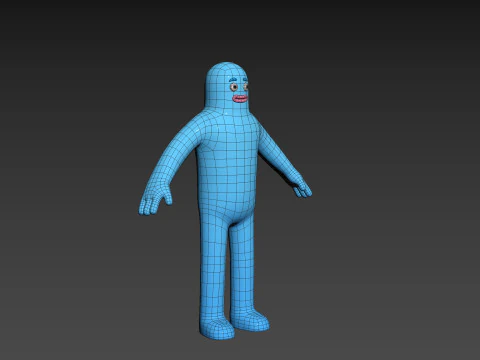 Character320 Blue Guy 3D Model