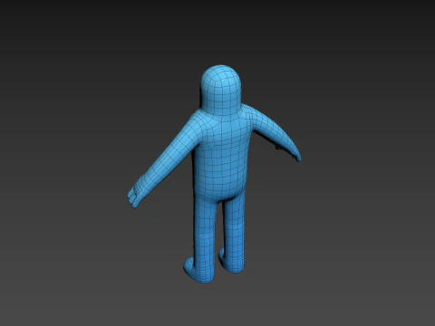 Character320 Blue Guy 3D Model