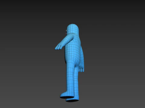 Character320 Blue Guy 3D Model