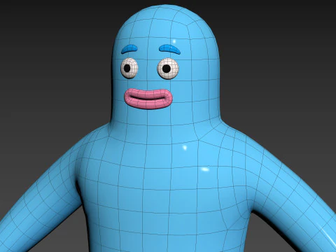 Character320 Blue Guy 3D Model