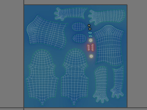 Character320 Blue Guy 3D 모델