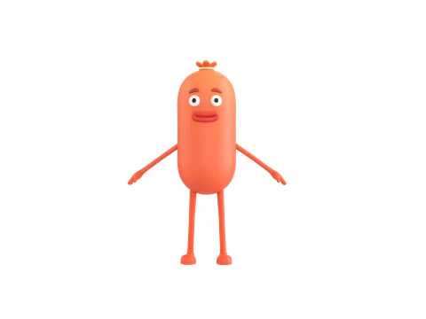 Character322 Sausage Guy 3D Model