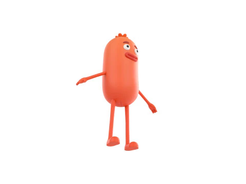 Character322 Sausage Guy 3D Model