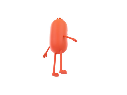 Character322 Sausage Guy 3D Модель
