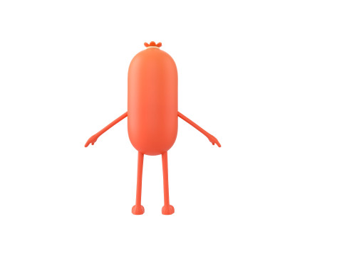 Character322 Sausage Guy 3D Модель