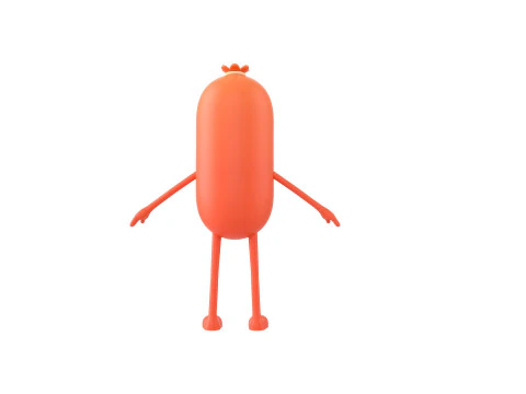 Character322 Sausage Guy 3D Model