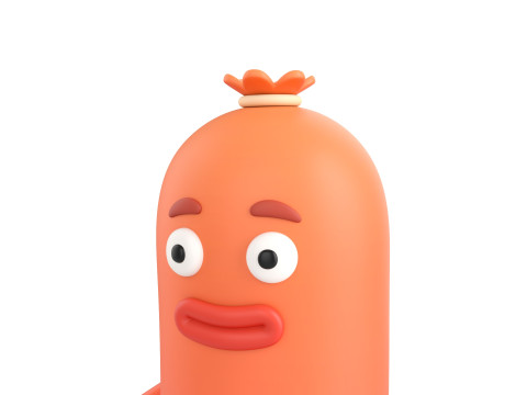 Character322 Sausage Guy 3D Модель