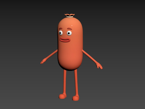 Character322 Sausage Guy 3D Модель