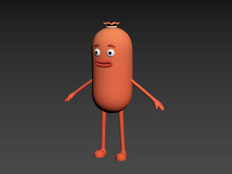 Character322 Sausage Guy 3D Model