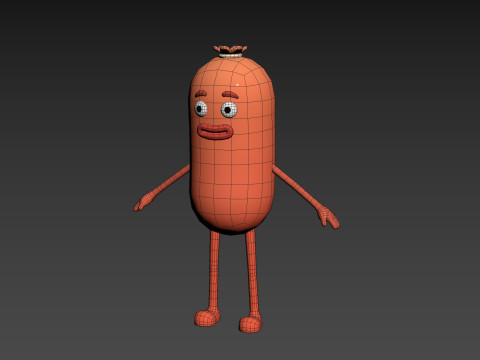 Character322 Sausage Guy 3D Модель