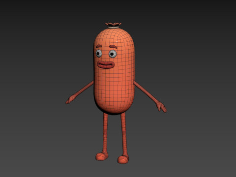 Character322 Sausage Guy 3D Модель