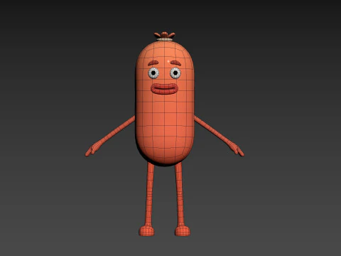 Character322 Sausage Guy 3D Model