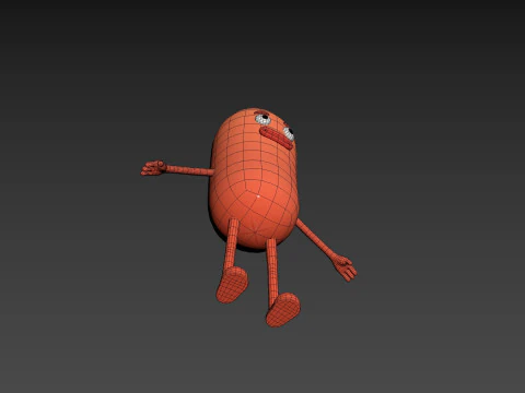 Character322 Sausage Guy 3D Model