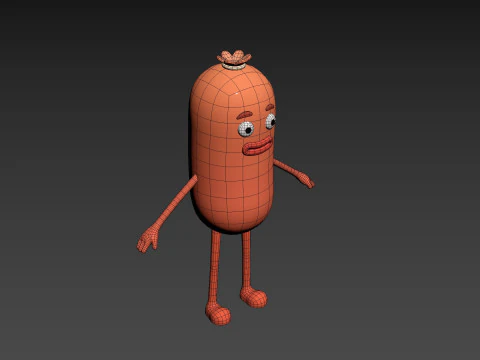 Character322 Sausage Guy 3D Model
