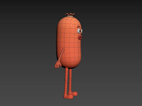 Character322 Sausage Guy 3D Model